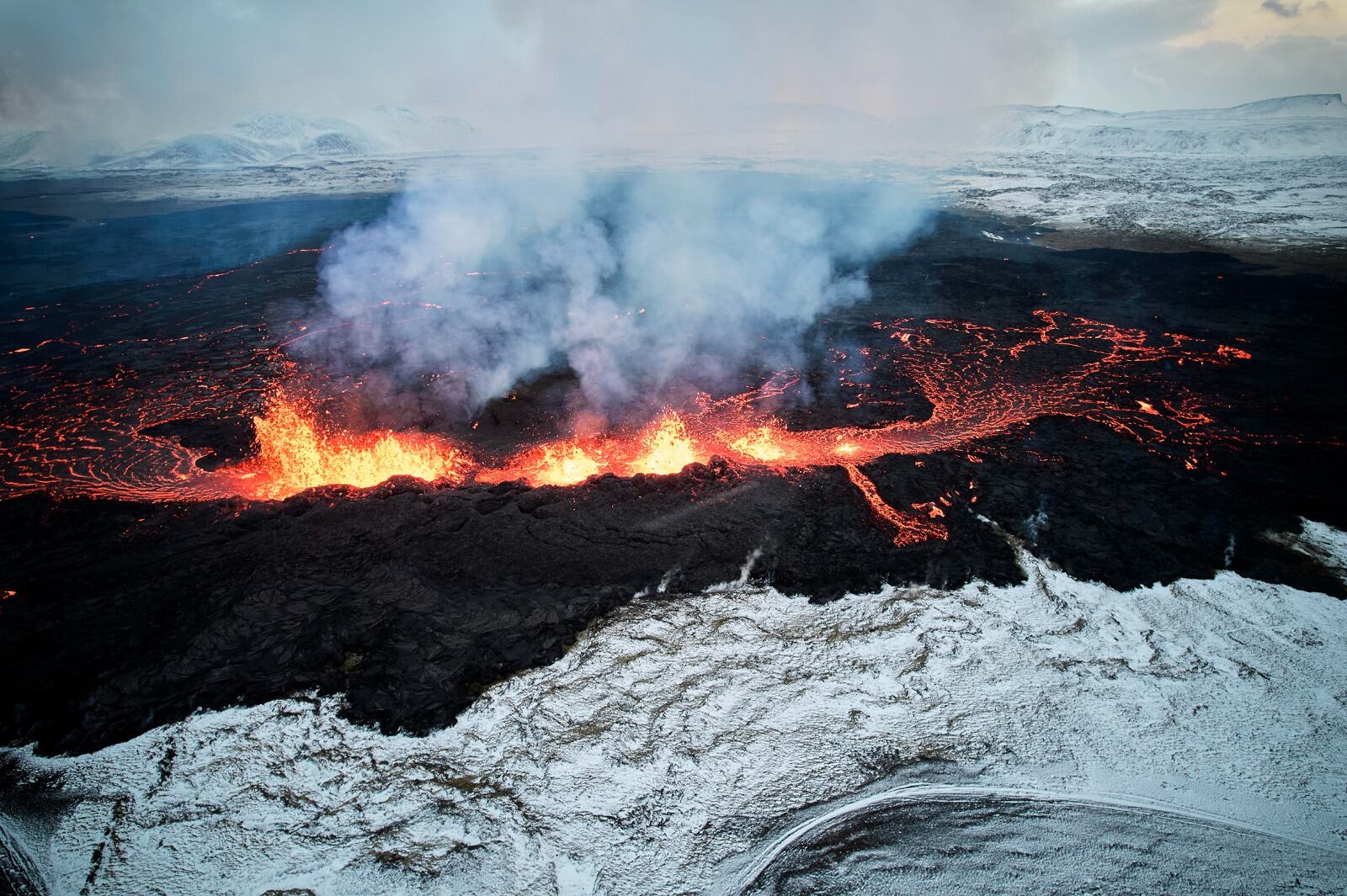 La erupción en la península islandesa de Reykjanes.