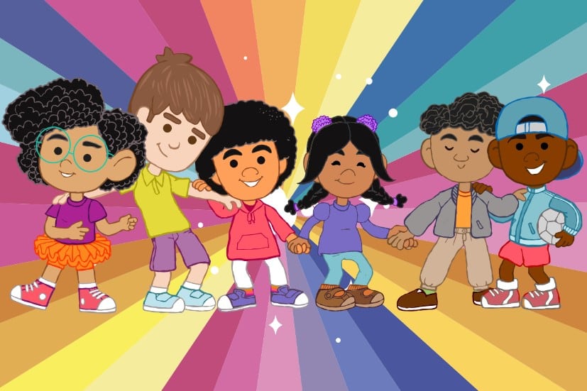 Protagonistas de la seria animada "Antirracistas".