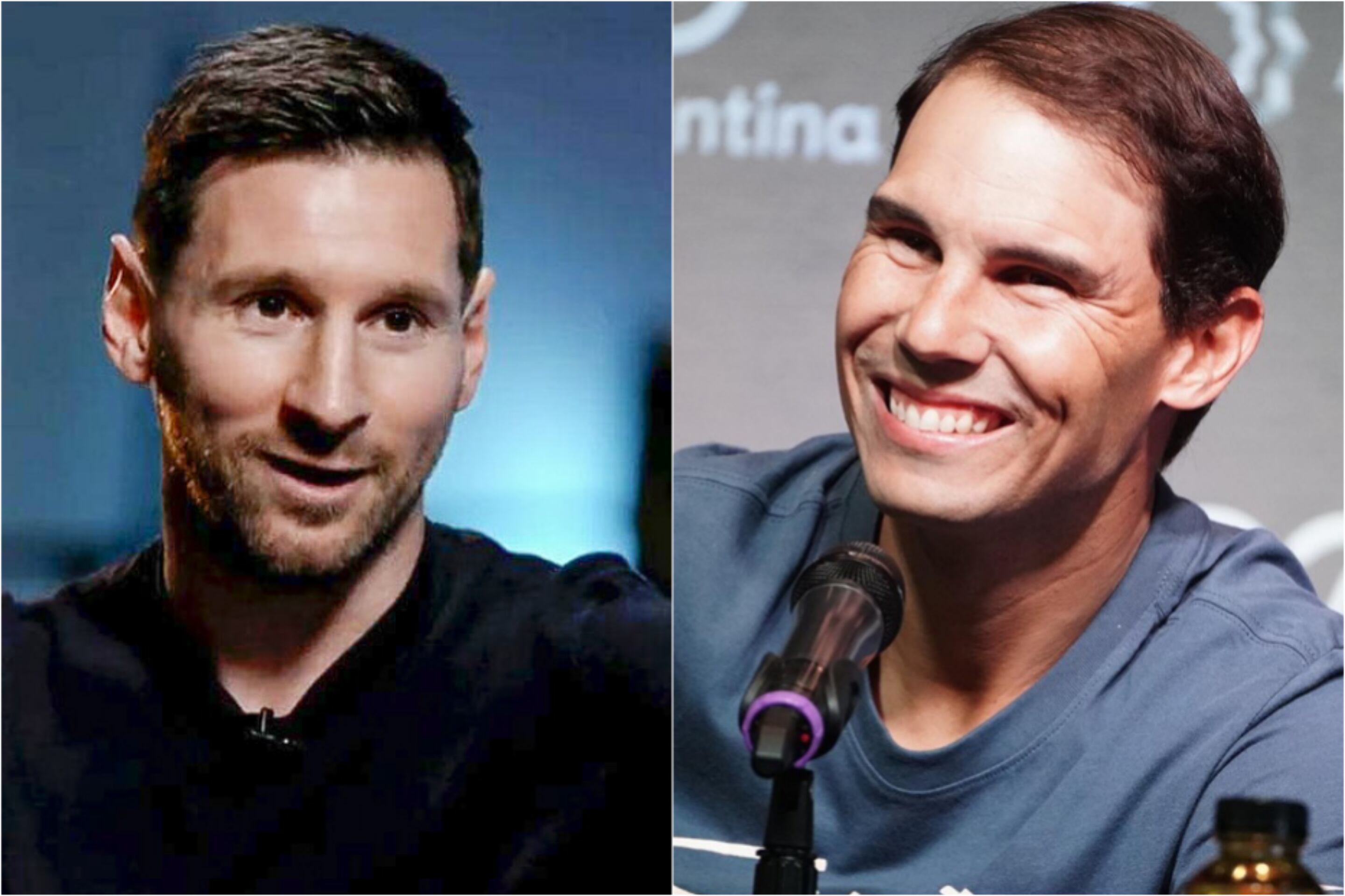 Rafael Nadal fue nominado a "Mejor deportista masculino" del año en los premios Laureus 2023, pero afirmó que su competidor, Lionel Messi, debe ganarlo. Imagen Captura de TV y Télam.