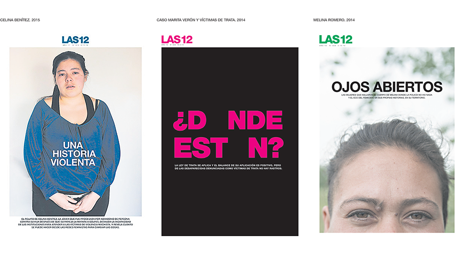 Celina Benítez. 2015; Caso Marita Verón y víctimas de trata. 2014; Melina Romero. 2014