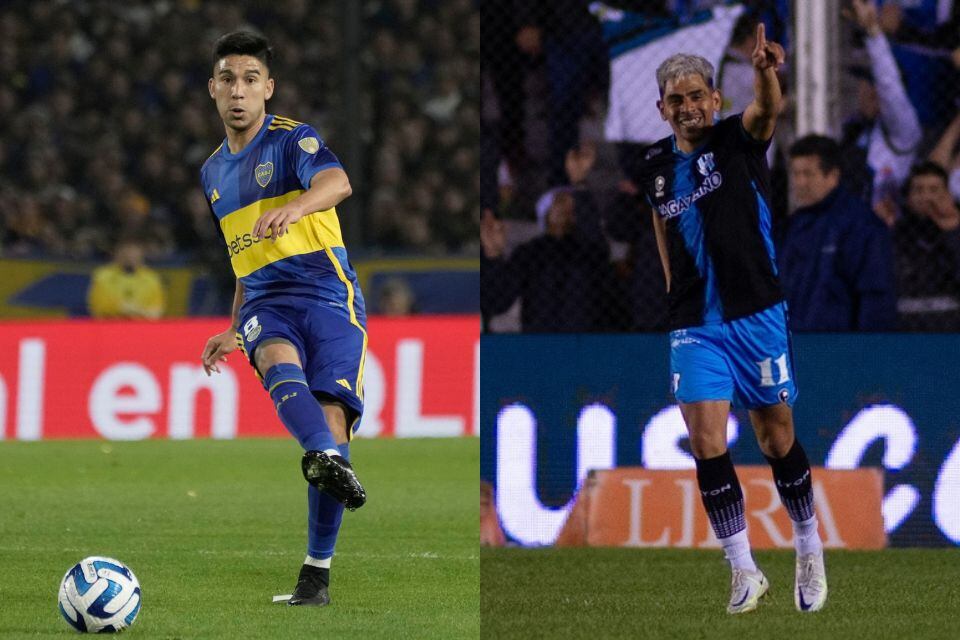 Pol Fernández, clave en el mediocampo de Boca, y Enzo Fernández, figura en la delantera de Almagro.