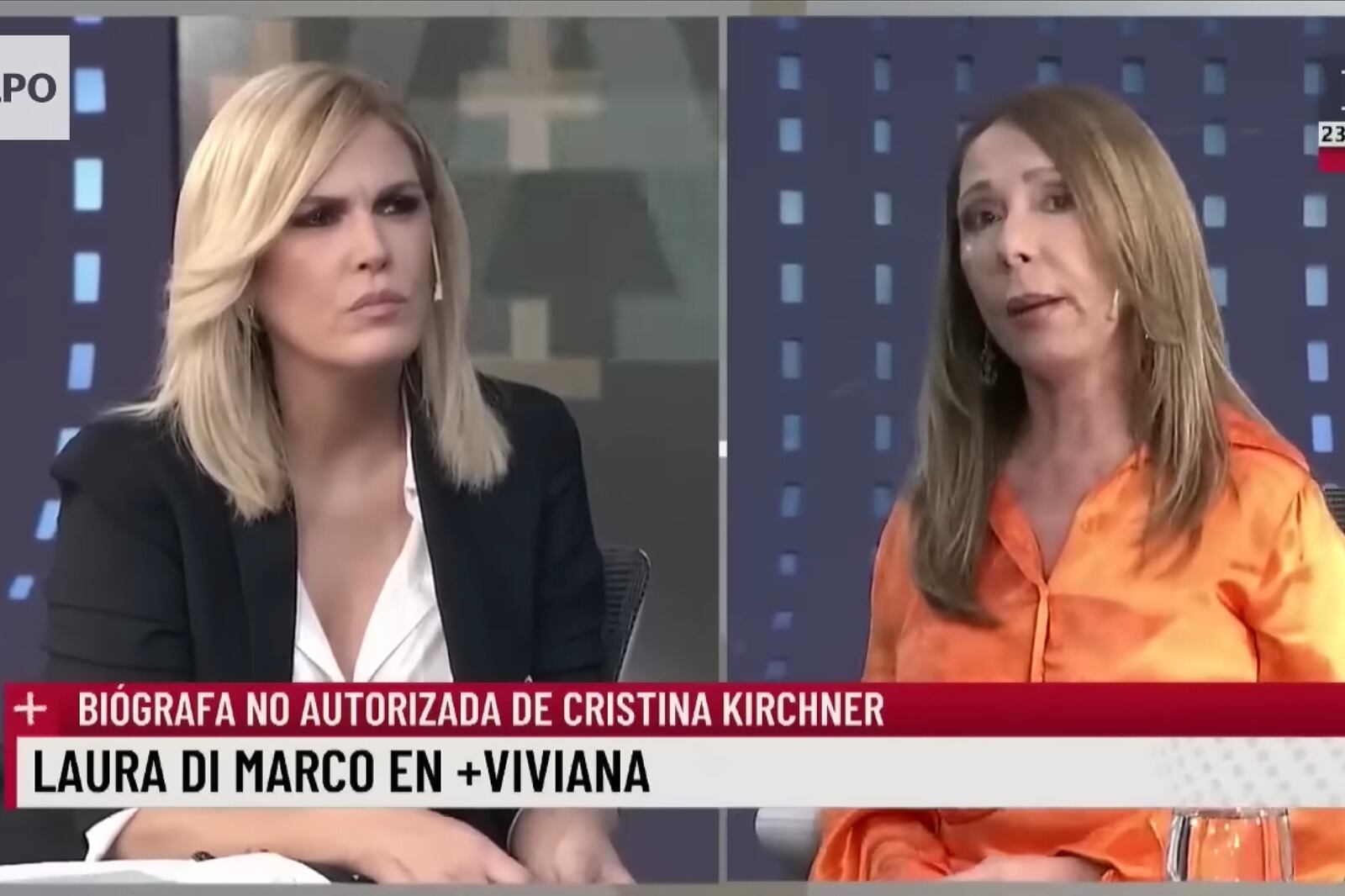 Viviana Canosa y Laura Di Marco, en el cuestionado programa del canal LN+.