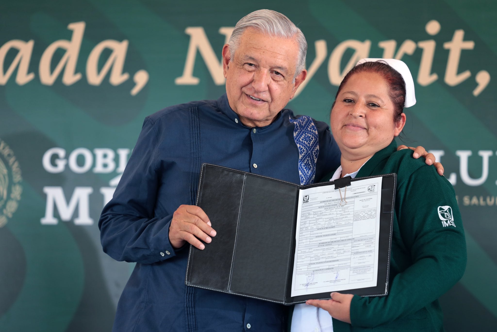  El presidente de México, Andrés Manuel López Obrador, durante una entrega de premios a trabajadores sanitarios / Presidencia de México.  