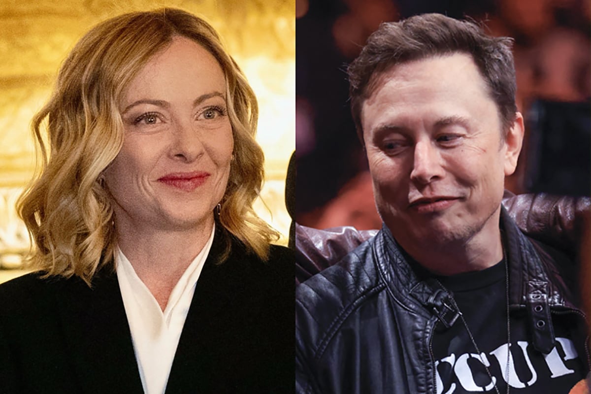 Giorgia Meloni y Elon Musk