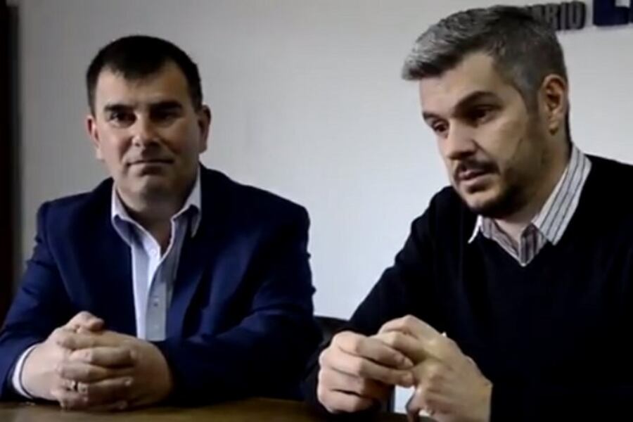 El intendente de Azul, Hernán Bertellys, y el jefe de Gabinete de la Nación, Marcos Peña.