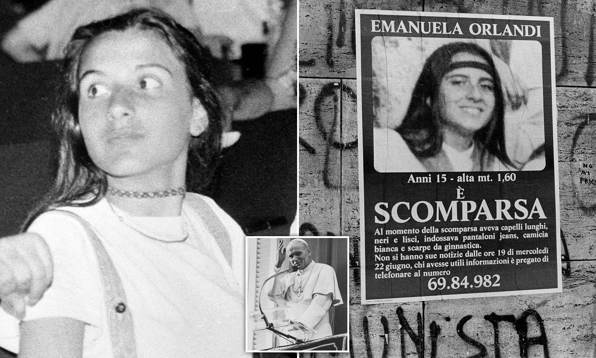 Durante 1983 gran parte de Roma estuvo empapelada con el afiche que decía  "Emanuela desaparecida"