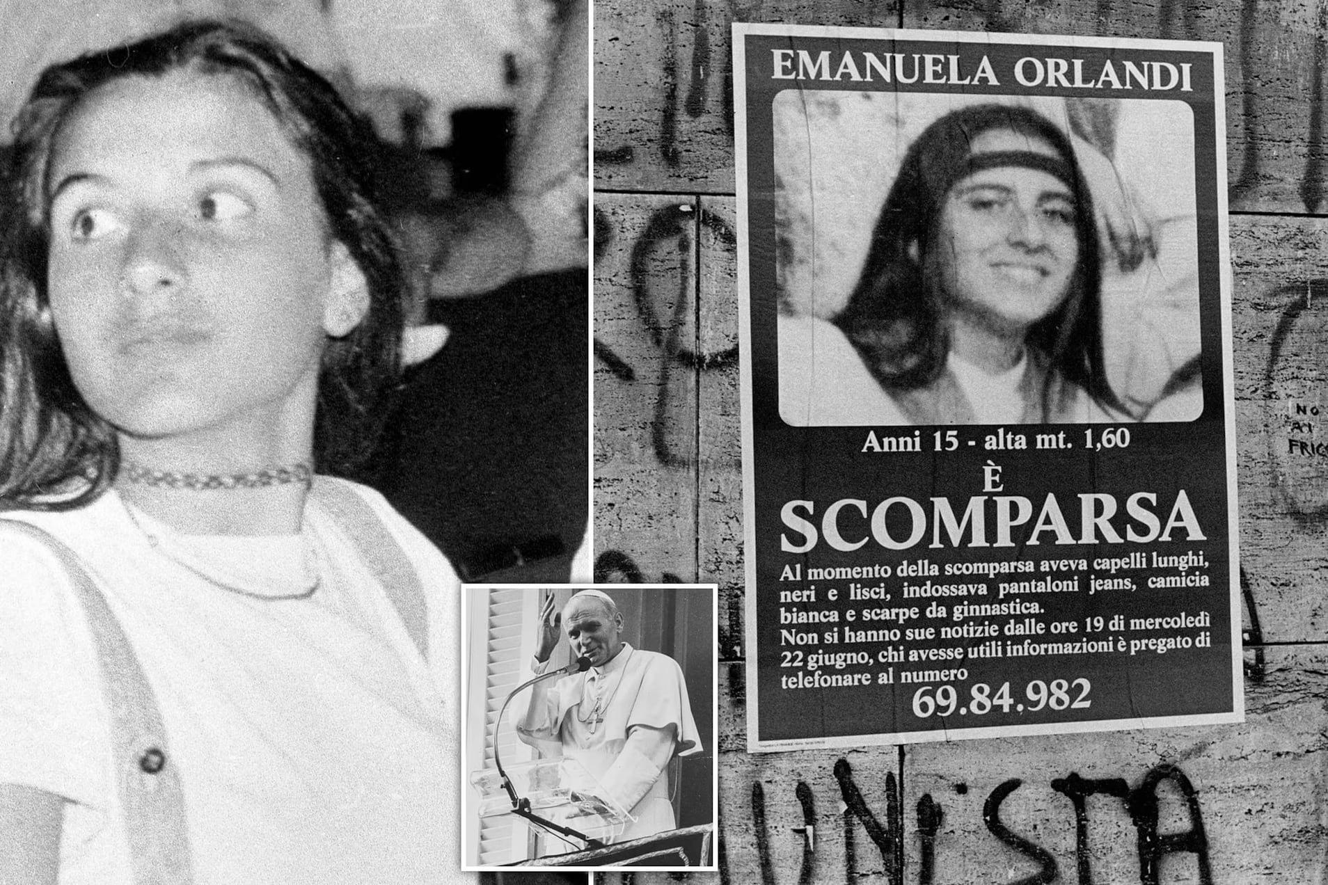 Durante 1983 gran parte de Roma estuvo empapelada con el afiche que decía "Emanuela desaparecida"