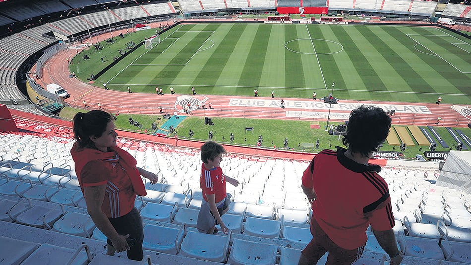 El estadio Monumental. D’Onofrio habló de mudarlo unos 600 metros hacia el Río de la Plata.