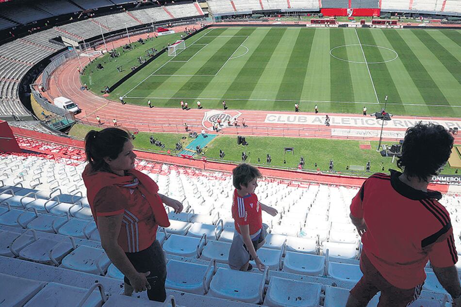 El estadio Monumental. D’Onofrio habló de mudarlo unos 600 metros hacia el Río de la Plata.