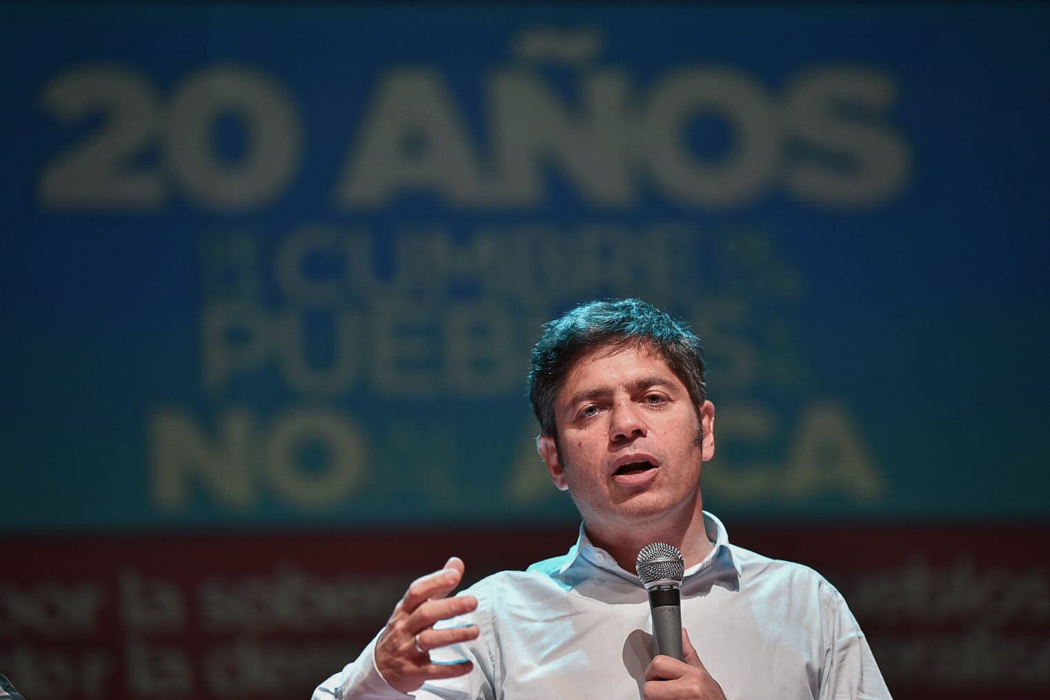 Kicillof en el cierre de los actos por el No al ALCA.