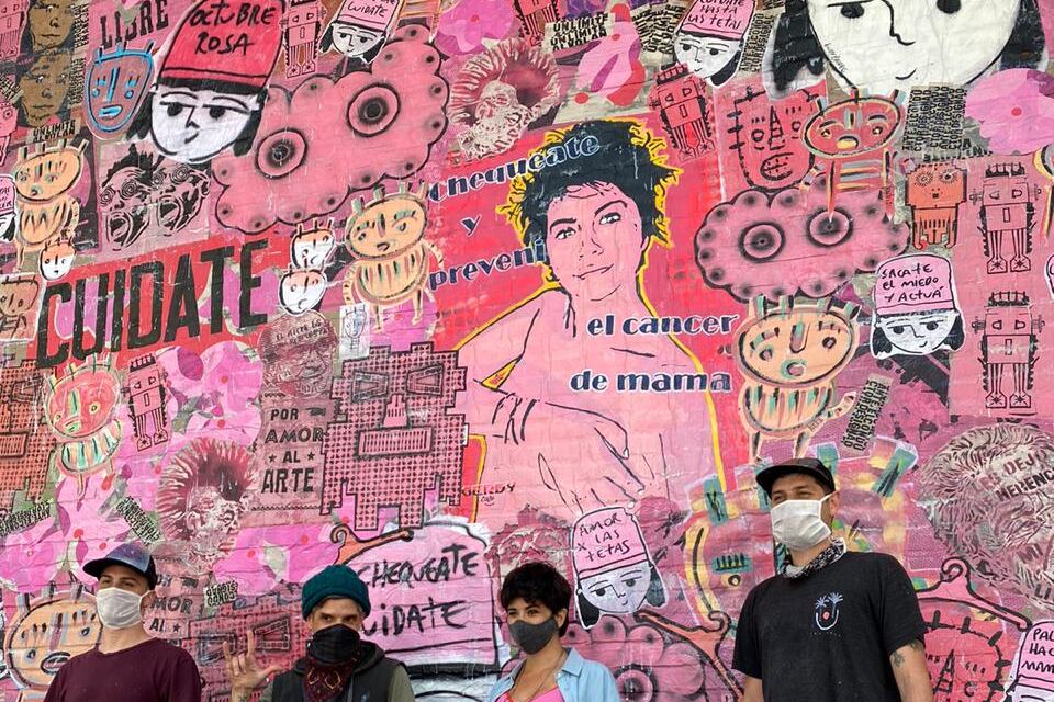 Amorxlastetas, el primer mural artístico-callejero para concientizar sobre el cáncer de mama