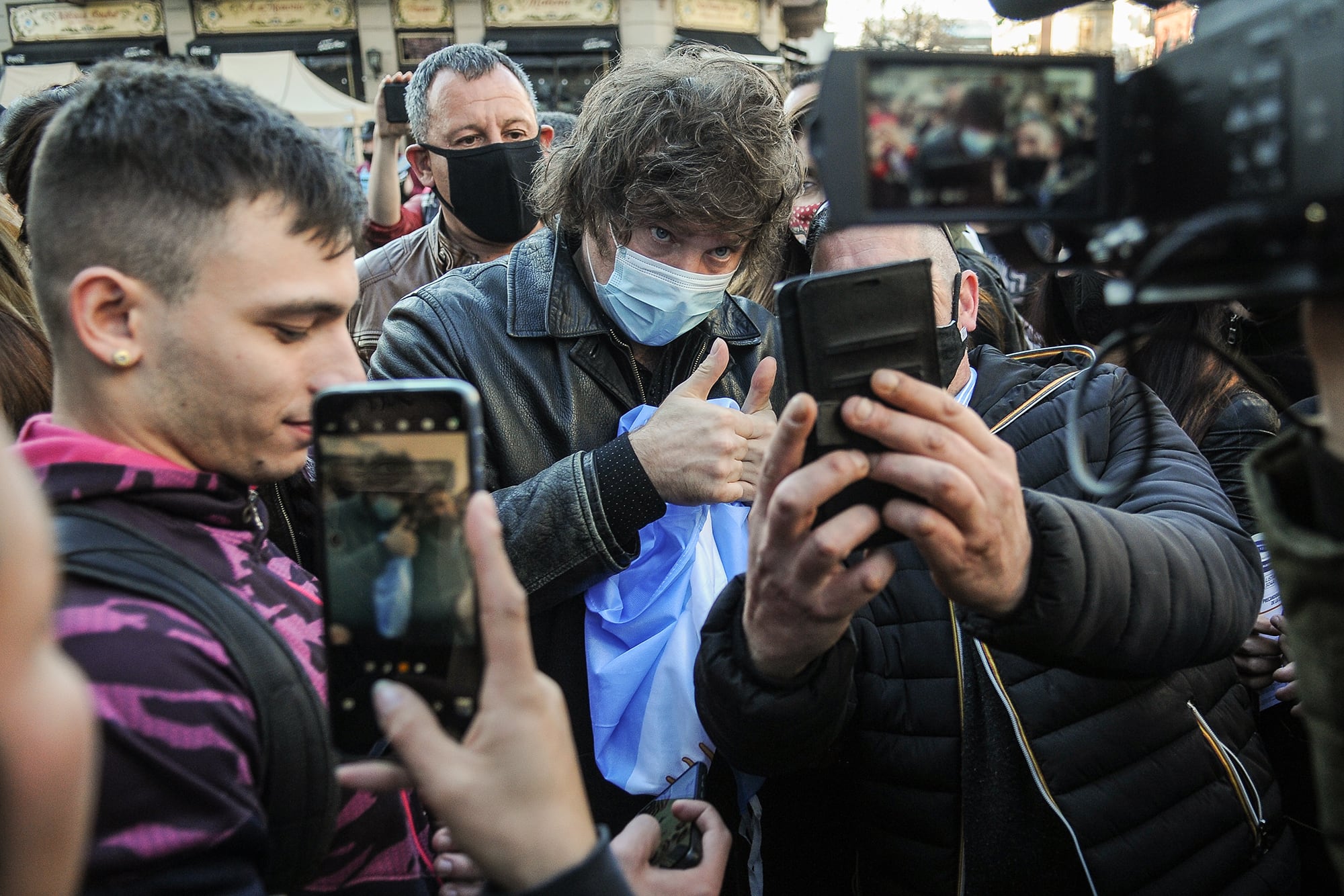 Página/12 siguió la caminata de Javier Milei por Boedo.
