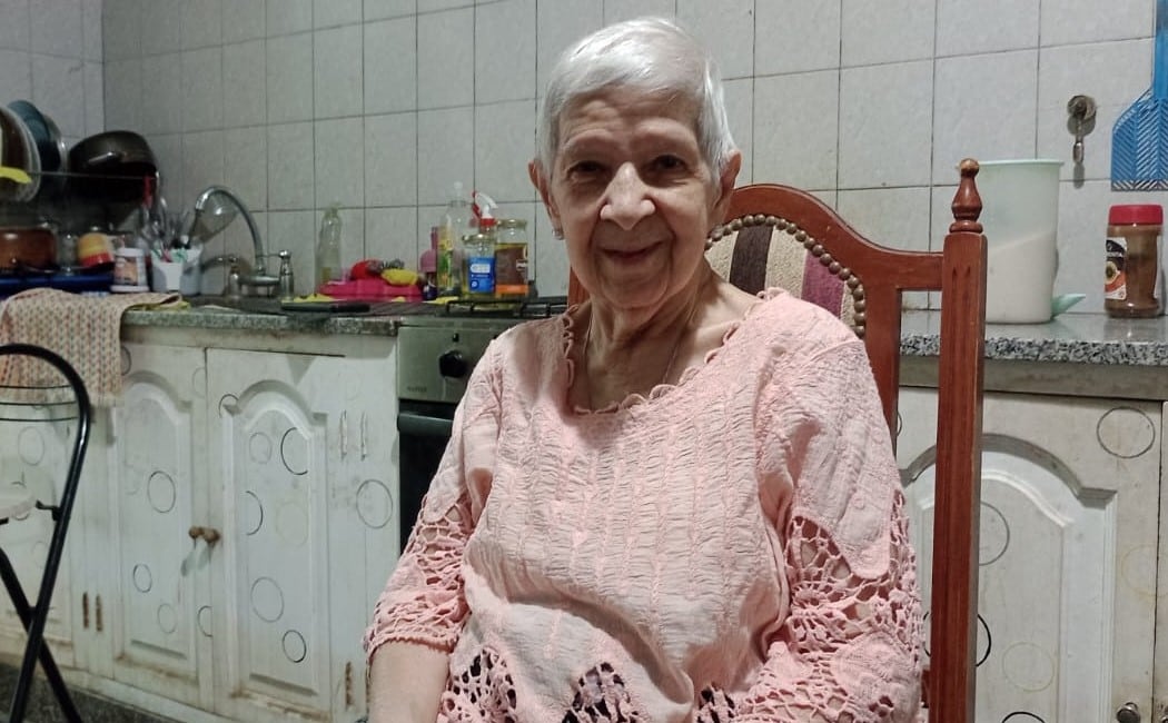 Ana Montagna, en su hogar de Villa San Antonio.