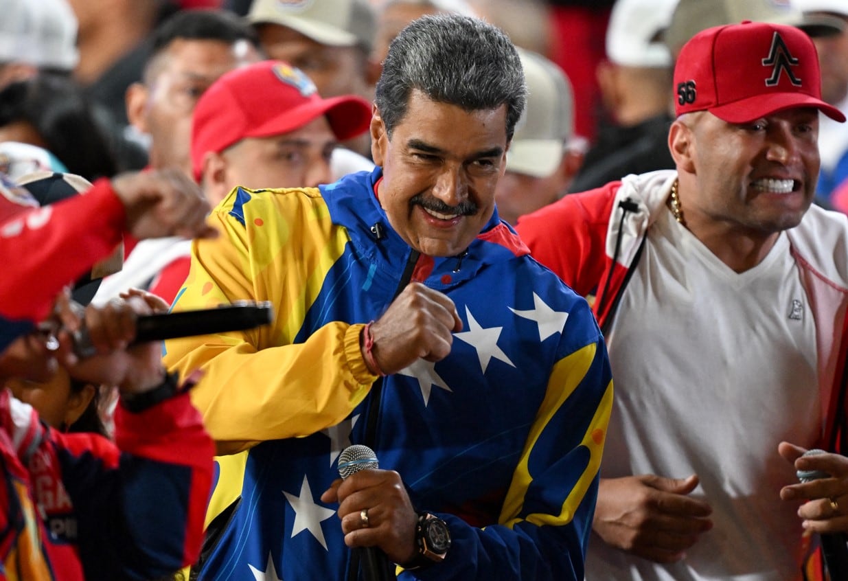 Nicolás Maduro festeja el triunfo electoral en Venezuela.