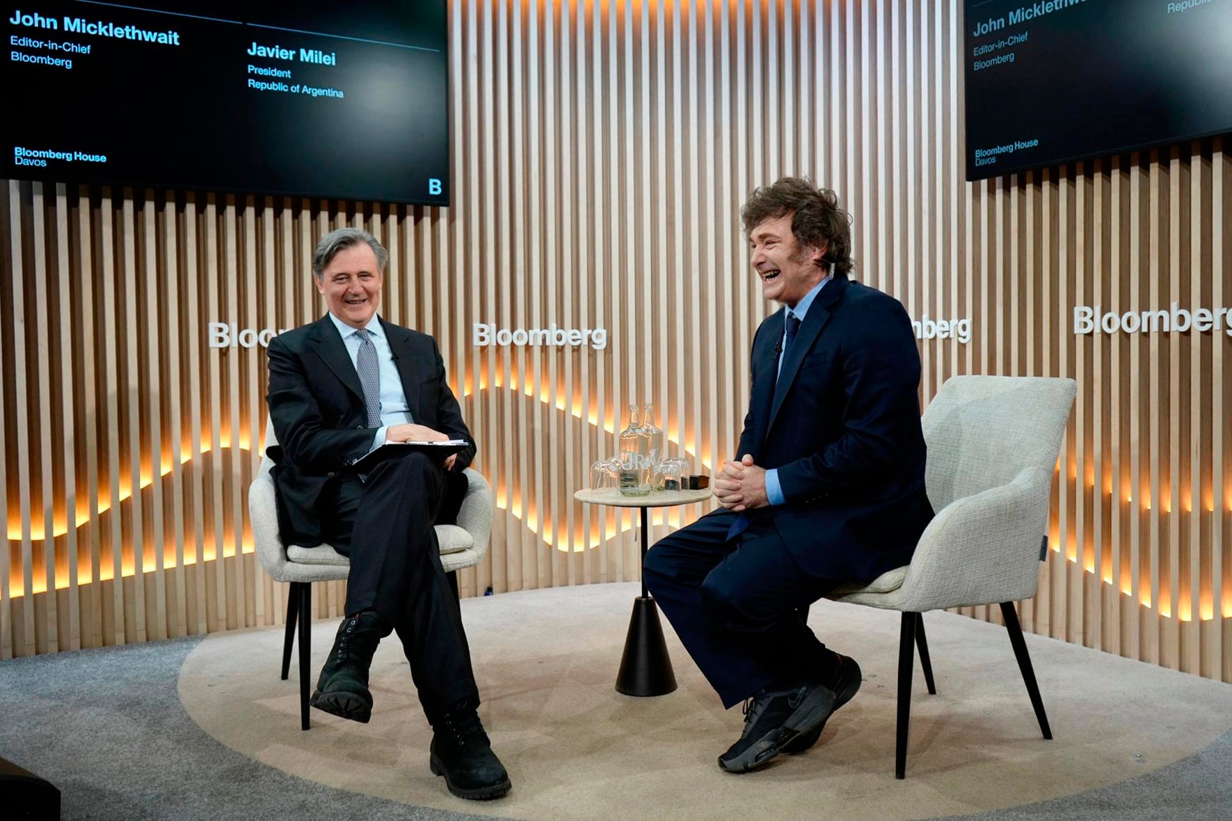 MIlei ante el editor jefe de Bloomberg News. Sobre China, dijo: "son grandes socios comerciales"