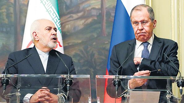 El canciller iraní Mohamad Yavad Zarif se reunió con su colega ruso, Serguéi Lavrov.