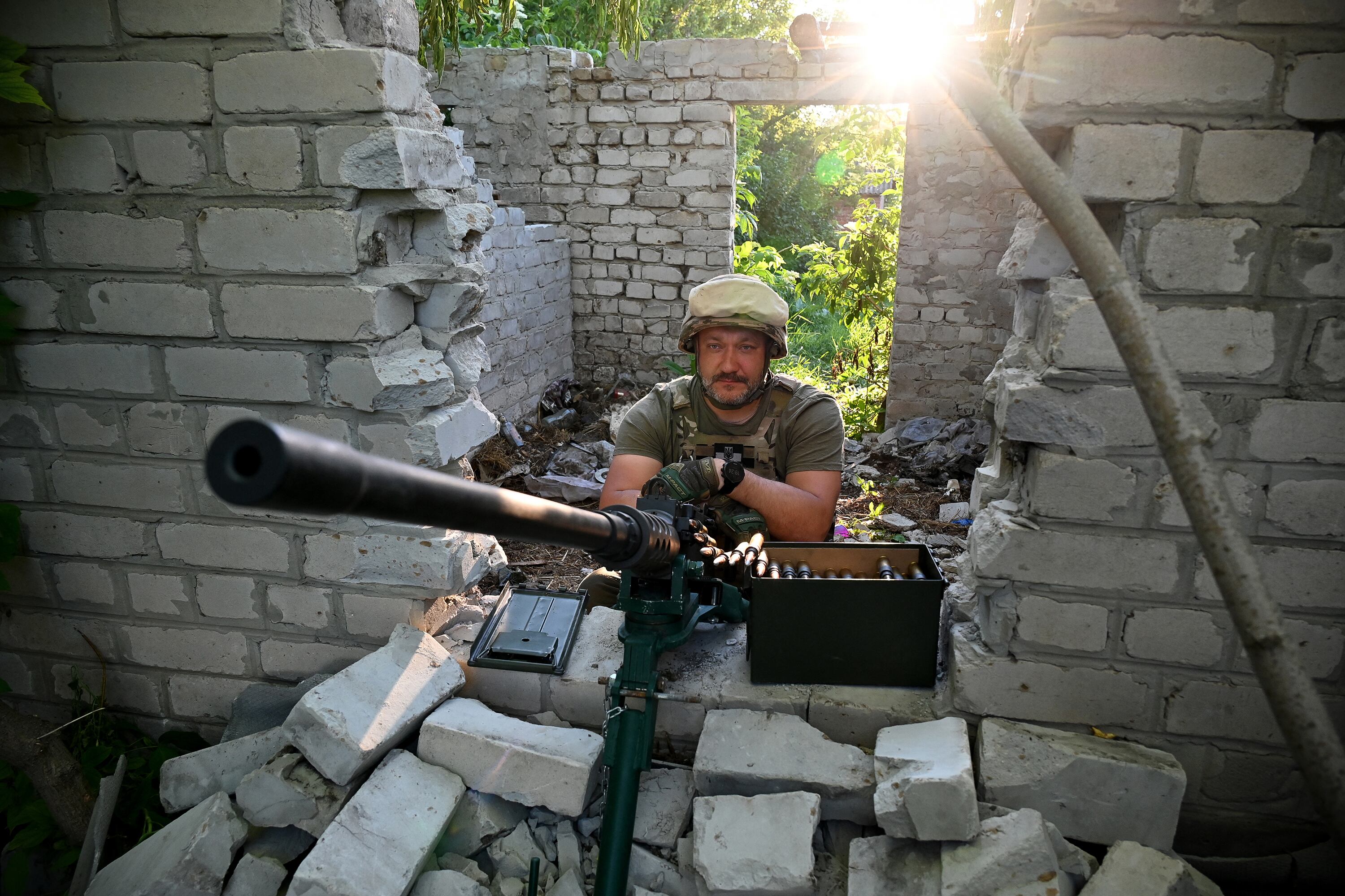 Una posición ucraniana en el este del país.