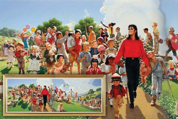 "Field of Dreams", de David Nordahl, que fue su pintor oficial desde 1998.