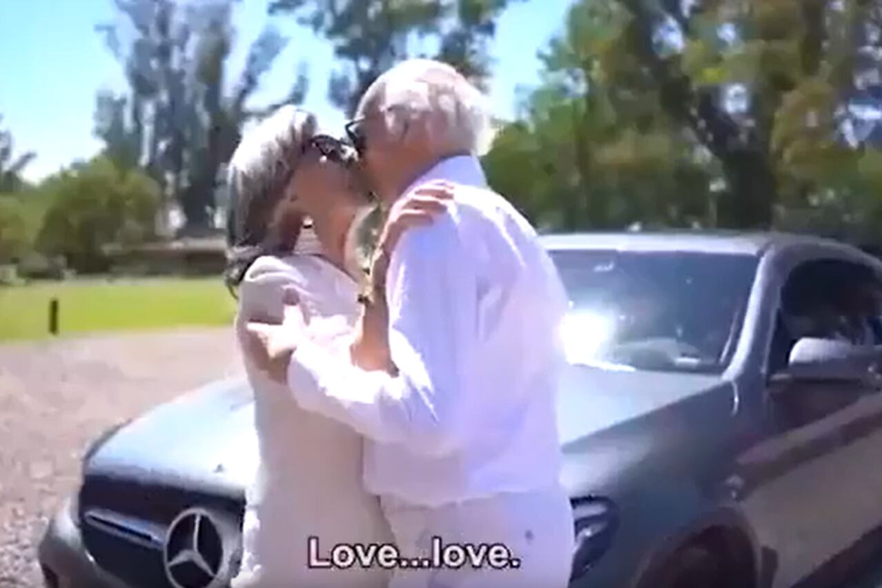 Uno de los puntos altos del video que grabaron Bianchi y Margarita.