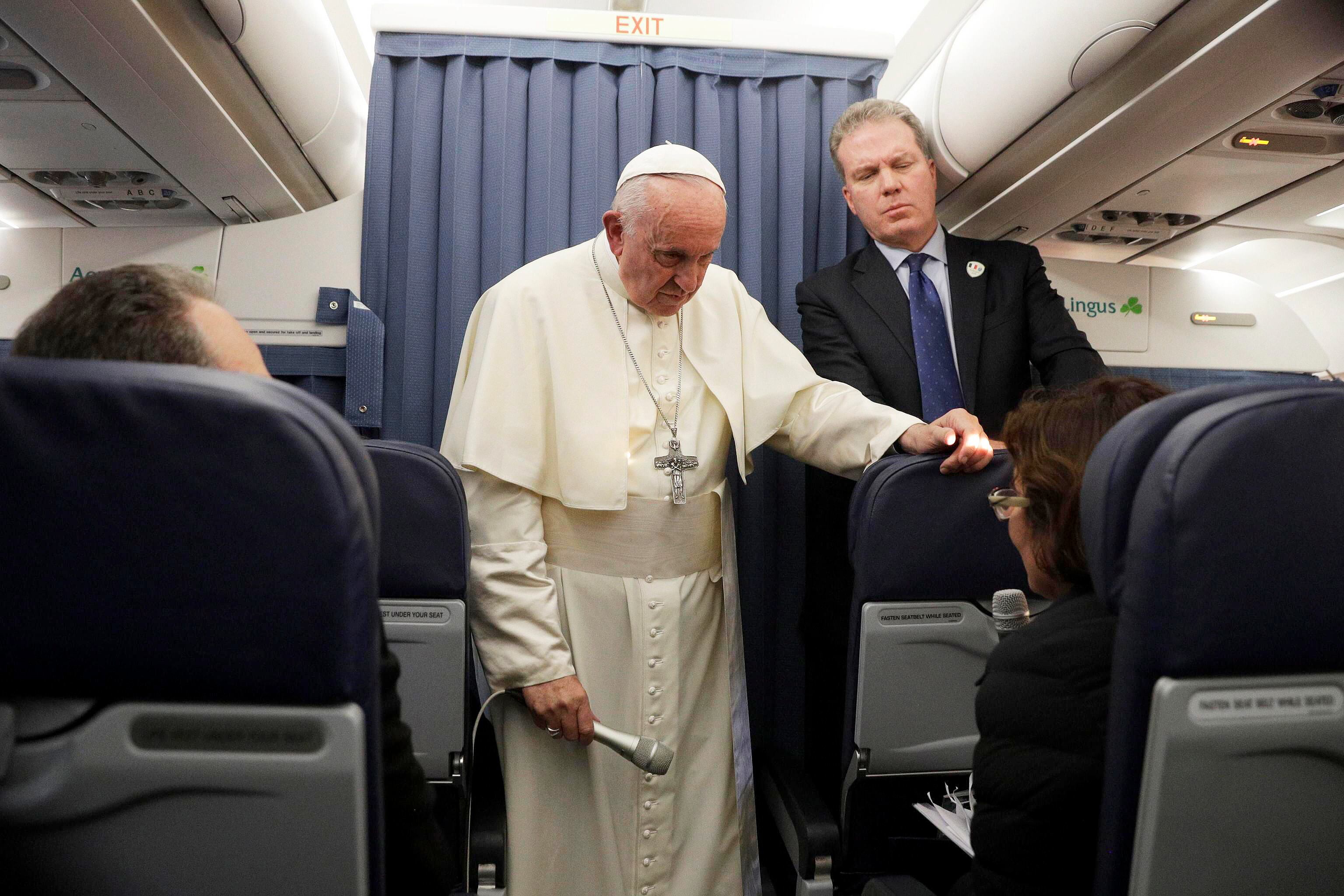 El Papa brindó sus polémicas declaraciones durante una rueda de prensa en vuelo de regreso al Vaticano.