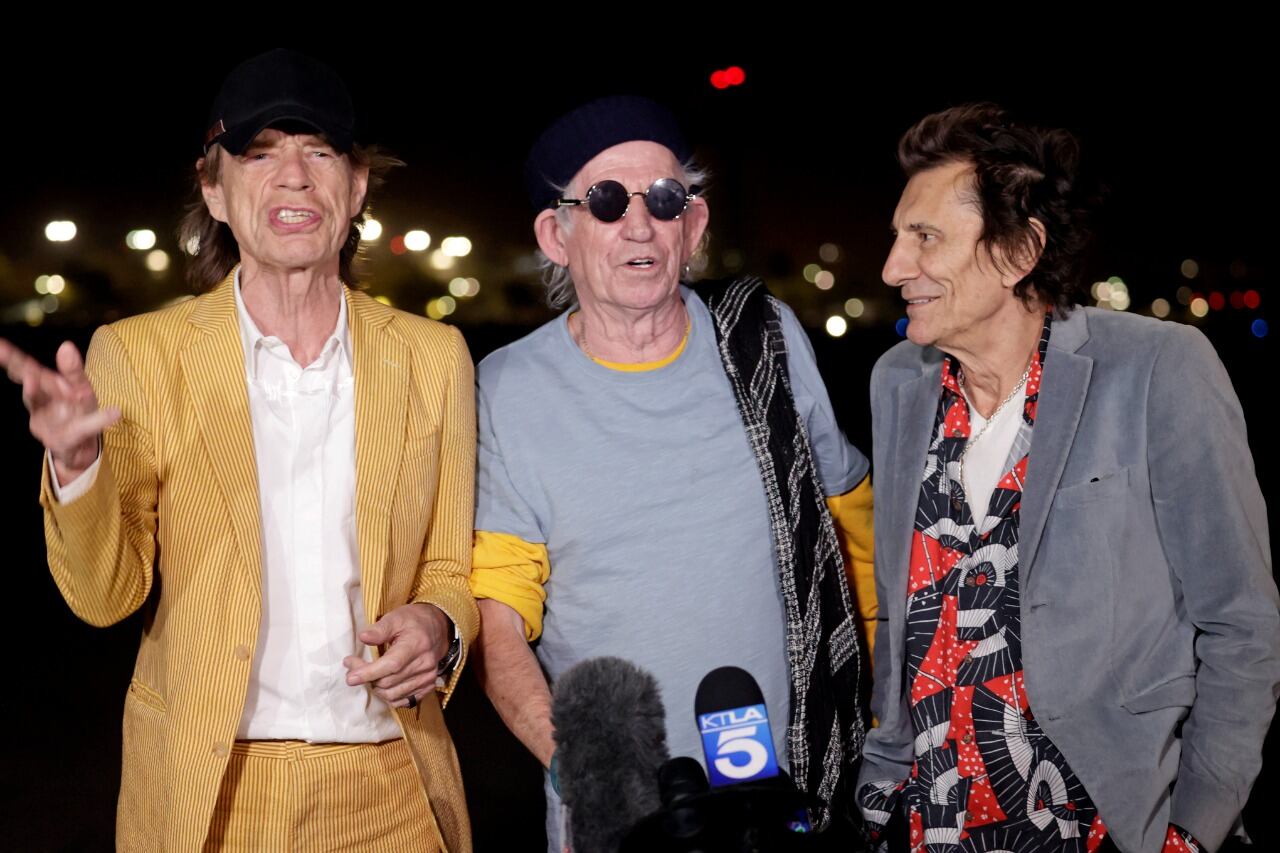 Jagger, Richard y Woods, los tres Stones sobrevivientes.