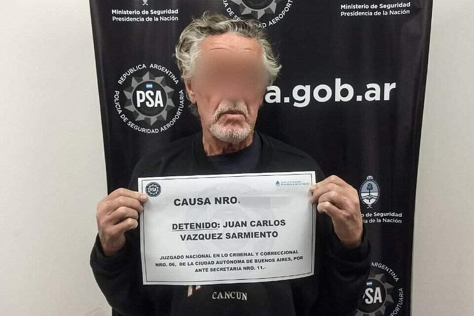 El represor y apropiador Juan Carlos Vázquez Sarmiento fue detenido después de buscar la justicia 19 años.