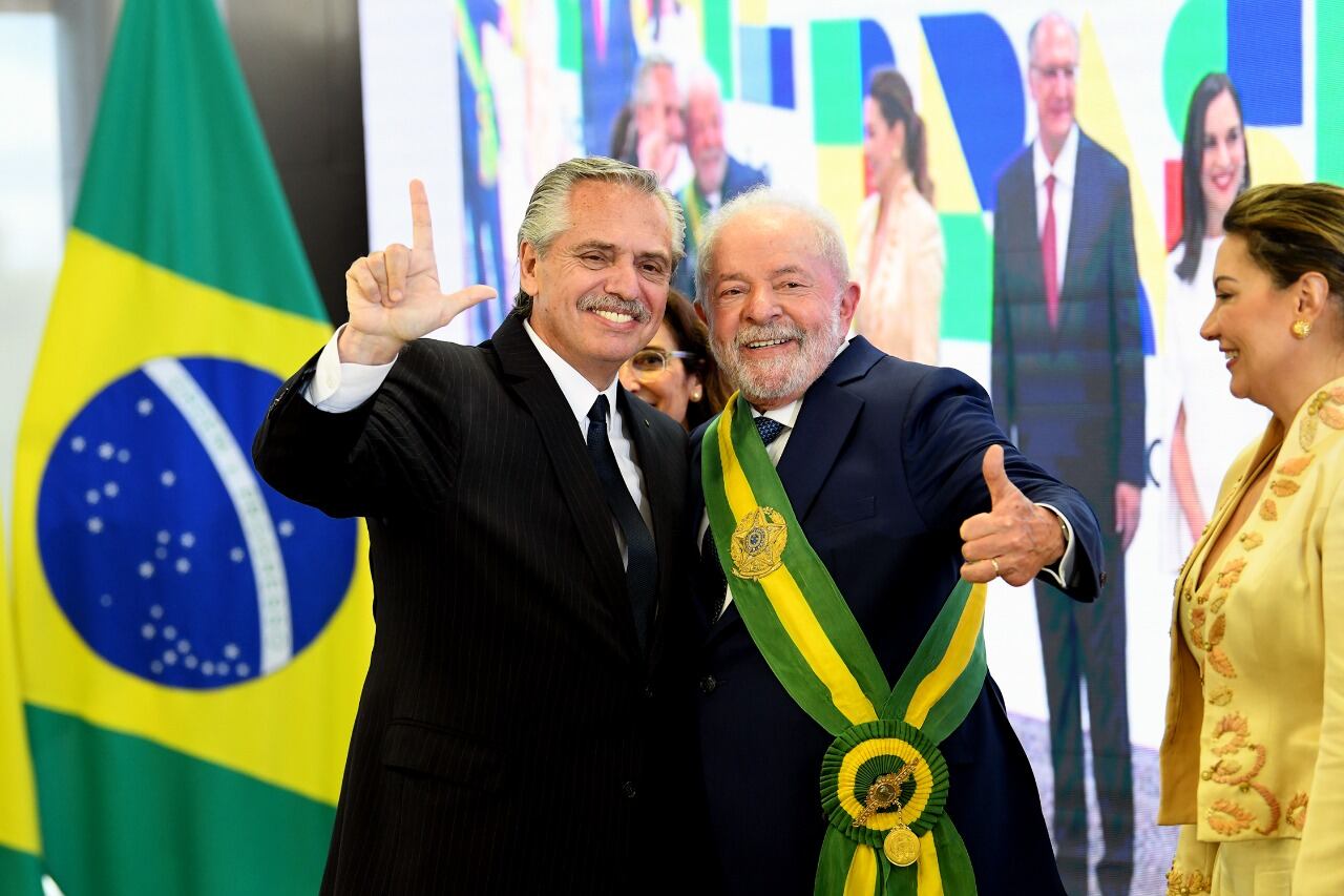 Lula y Alberto Fernández en Brasilia. 