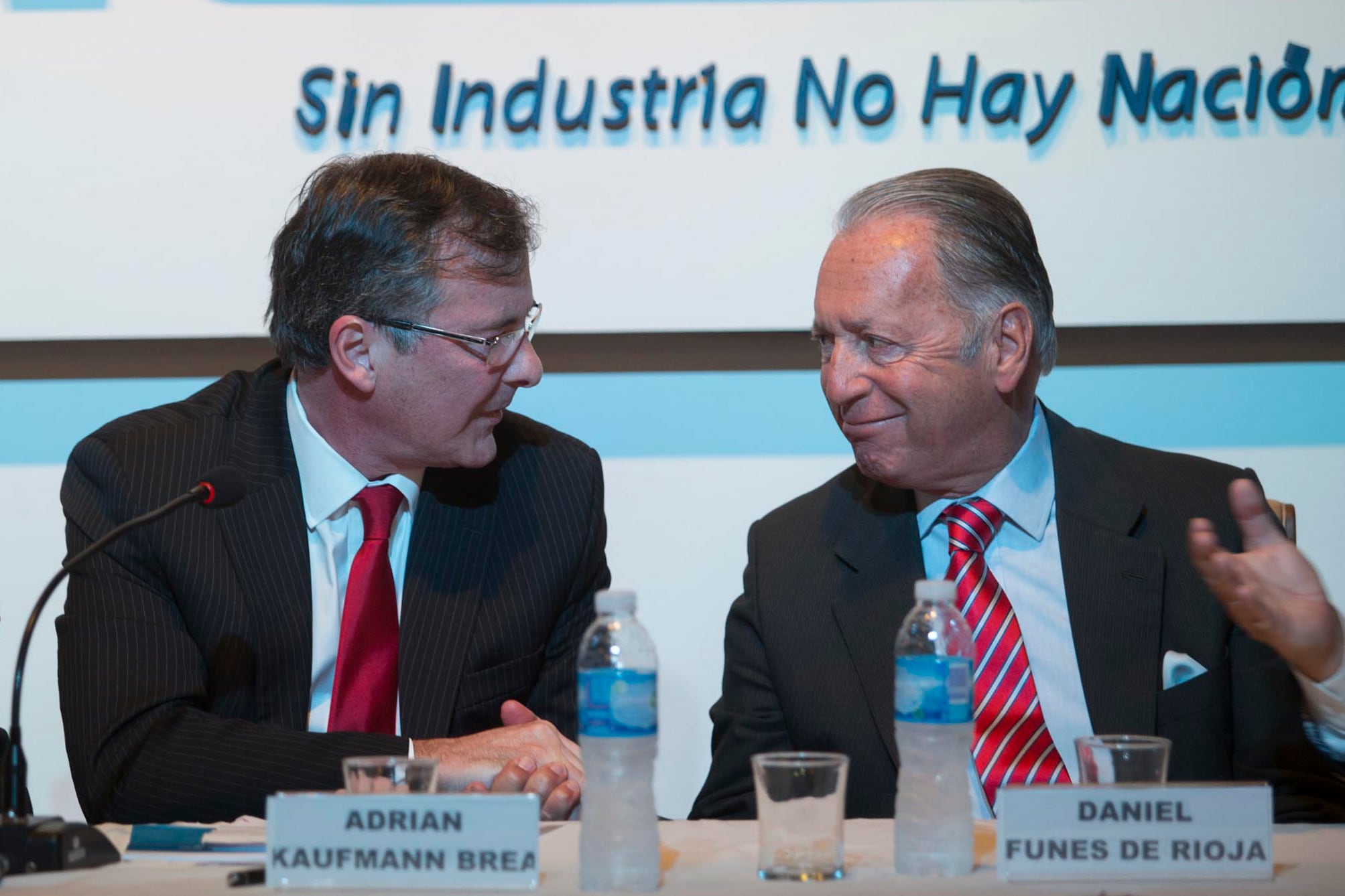 Adrian Kaufmann Brea, de Arcor, y Daniel Funes de Rioja, titular de UIA y COPAL. Pesos pesado en la negociación de precios.