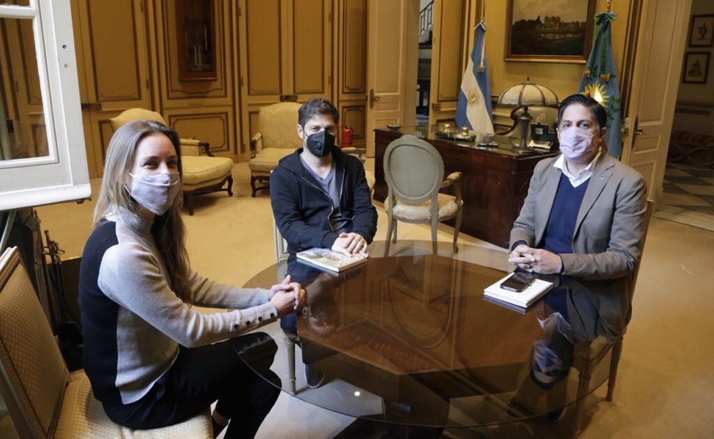 Agustina Vila, Kicillof y Nicolás Trotta