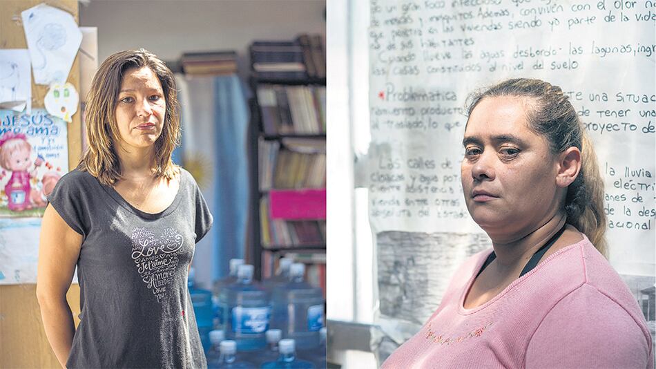 Eva Balmaceda y Norma Díaz, vecinas de Villa Inflamable.