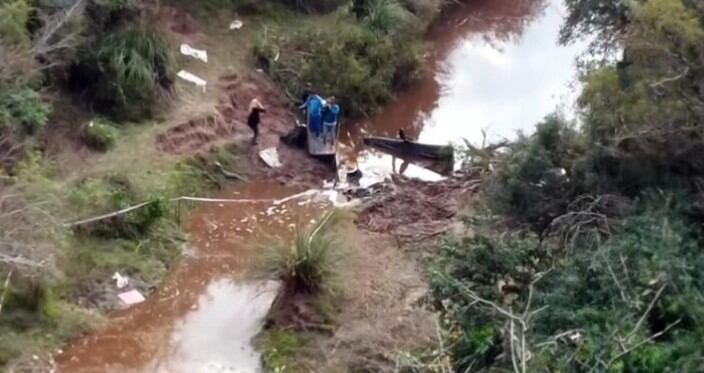 Operativo en el río Tragadero, Chaco. (Captura de video)