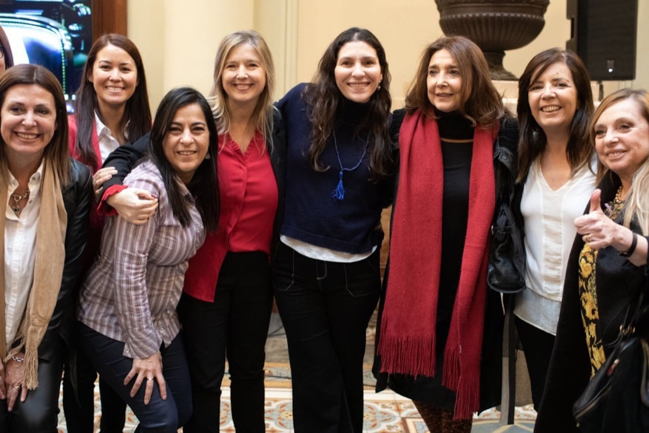 Marisa Graham, junto a un grupo de diputadas, tras ser confirmada como defensora de los Derechos de las Niñas, Niños y Adolescentes.