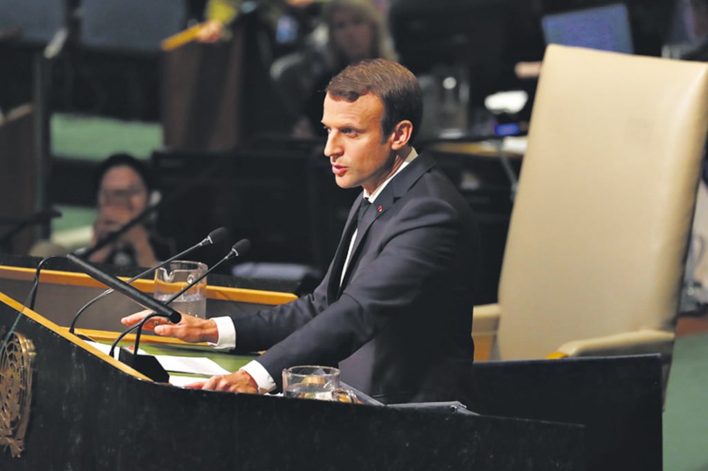 En su debut en la ONU, Macron se presentó como ferviente defensor del multilateralismo.
