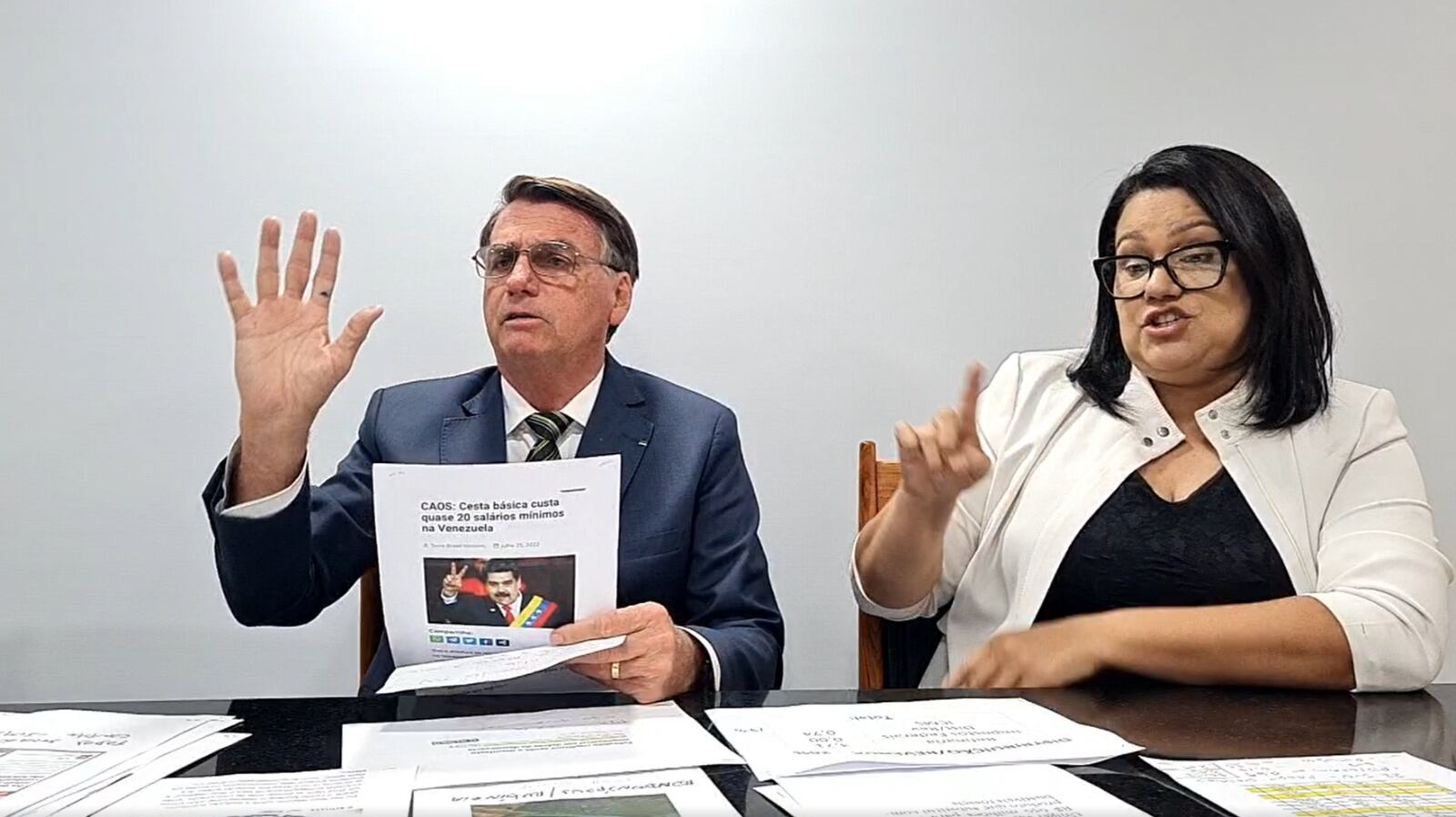 Transmisión semanal de Jair Bolsonaro del 28 de julio / Captura de video 