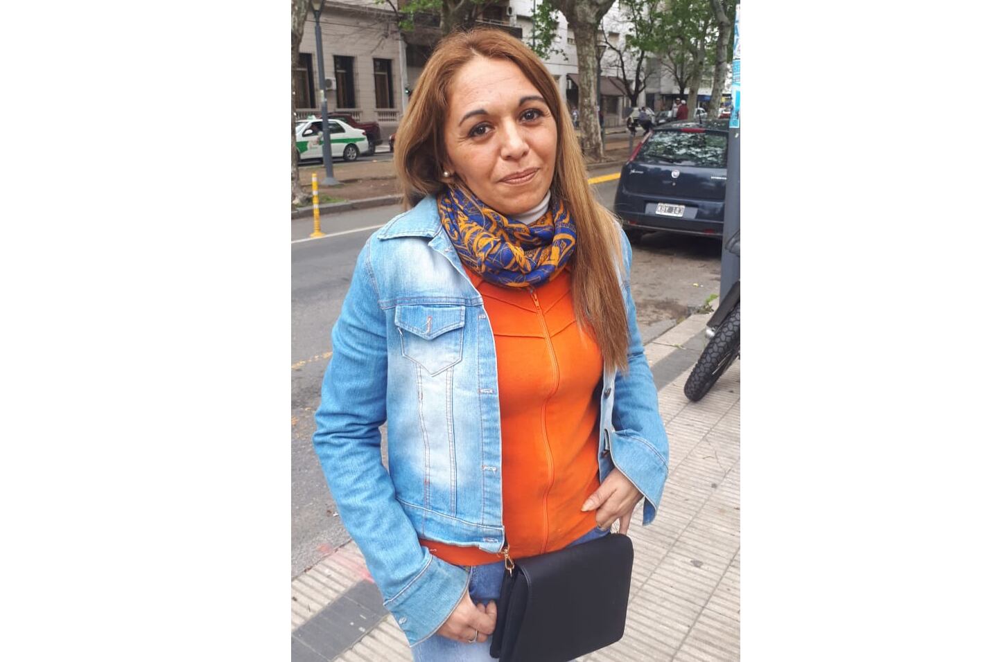 Marcela Mendoza, su primer día en libertad.