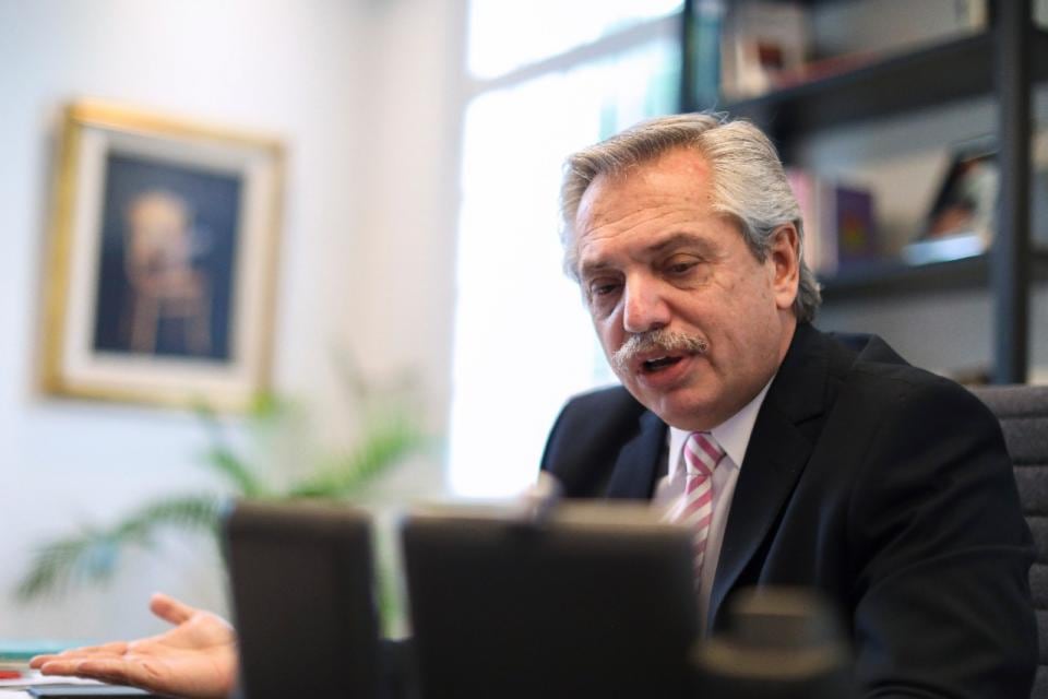 El Presidente Alberto Fernández.