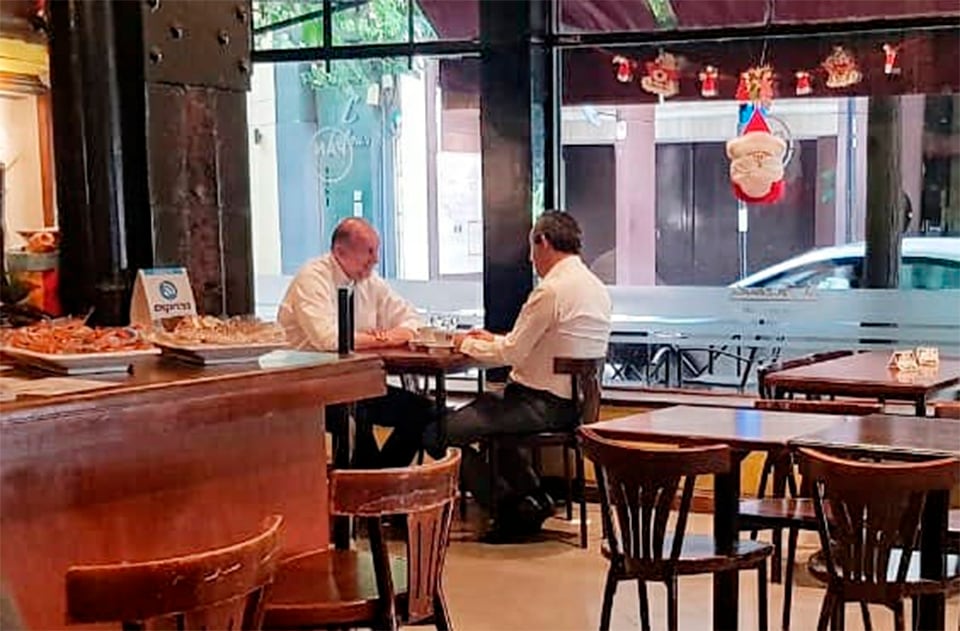 Perotti y Javkin, antes de ir al Centenario.