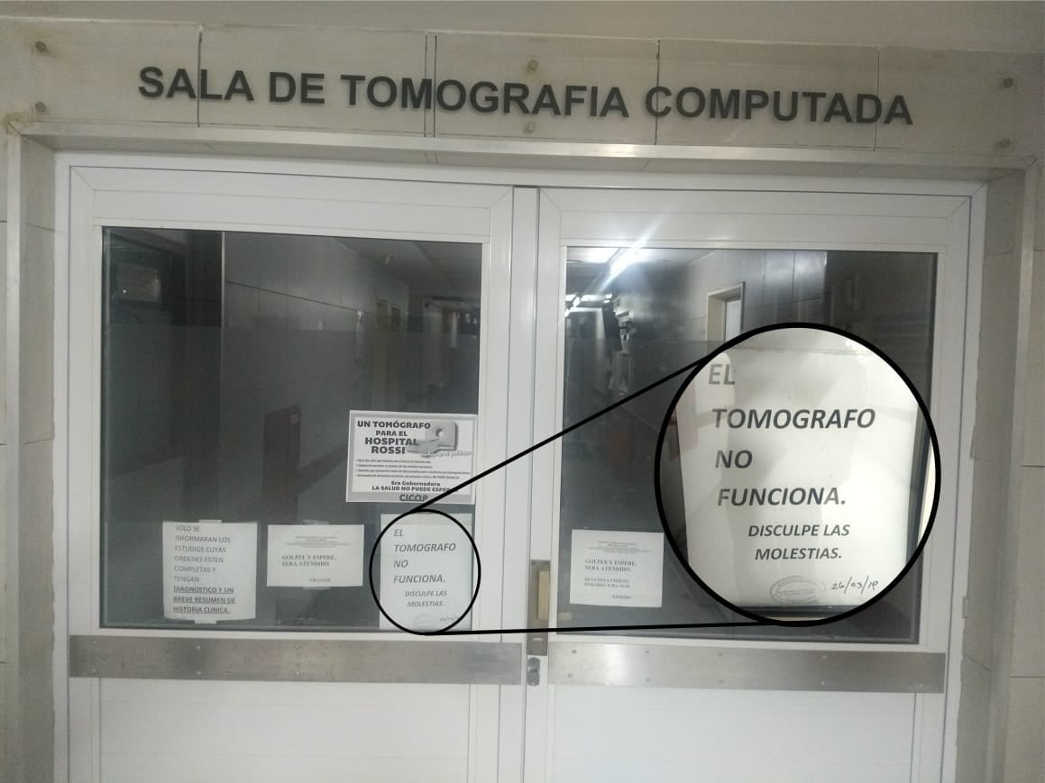 Los médicos advirtieron que el del Hospital de Niños tampoco funciona.