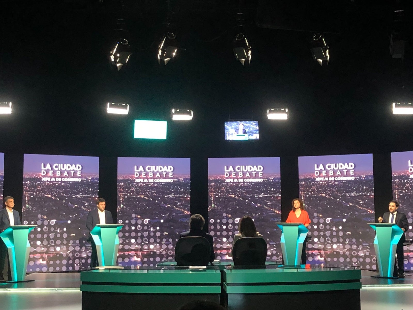 Santoro, Macri, Biasi y Marra, los candidatos a jefe de gobierno porteño.