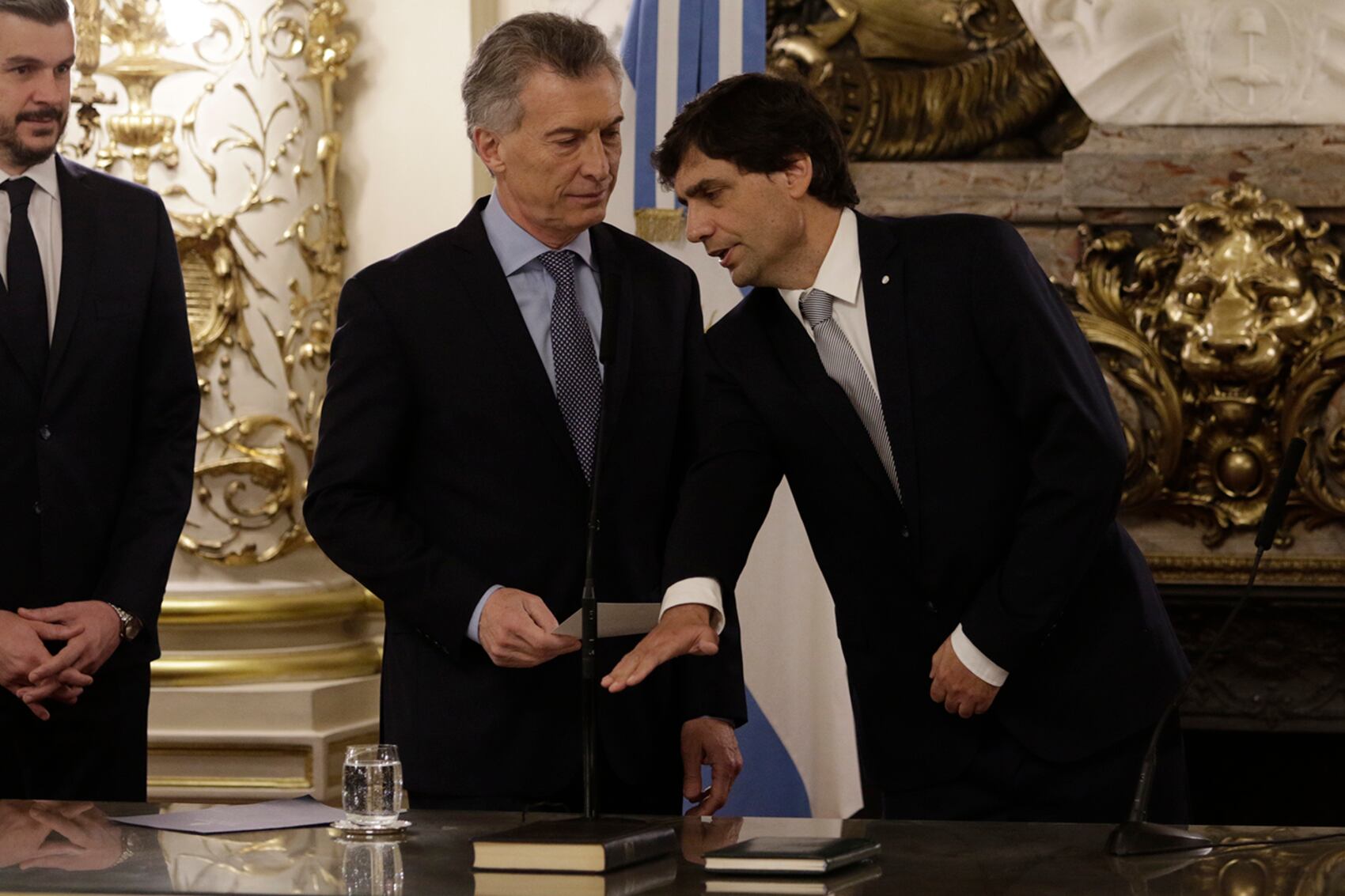 Macri le tomó juramento a Lacunza esta mañana.