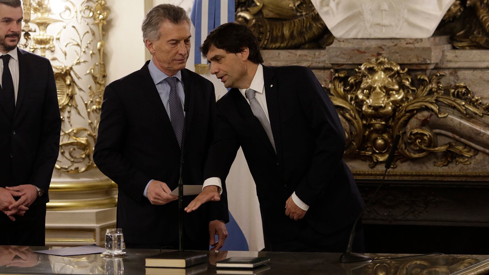 Macri le tomó juramento a Lacunza esta mañana.
