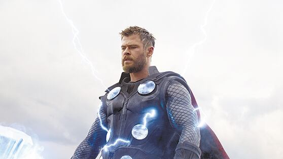 Thor (Chris Hemsworth) en Avengers, una de las sagas más ambiciosas de la industria cinematográfica.