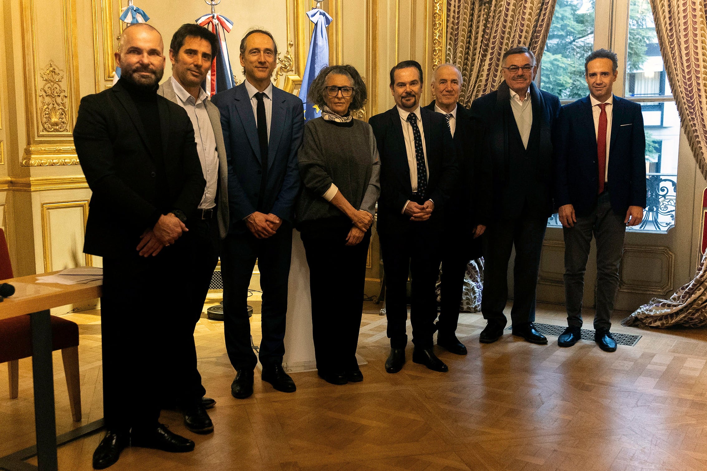 Funcionarios y coordinadores que participaron del lanzamiento de la iniciativa. 