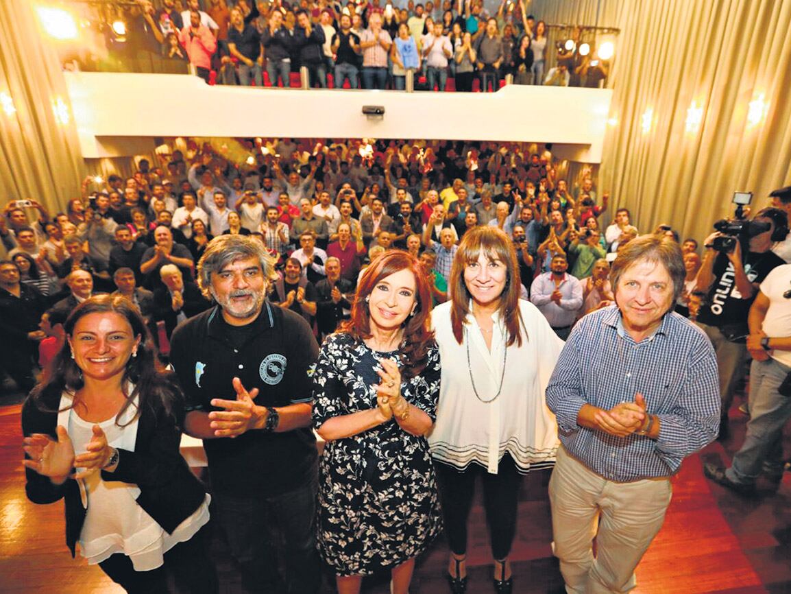 Cristina Fernández se encontró con los sindicalistas en la sede de Sadop (Docentes privados).