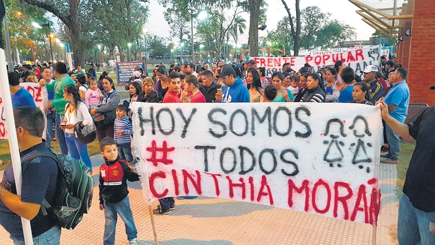 Clorinda ya hizo dos marchas en reclamo de justicia por el femicidio de Cinthia Morán.
