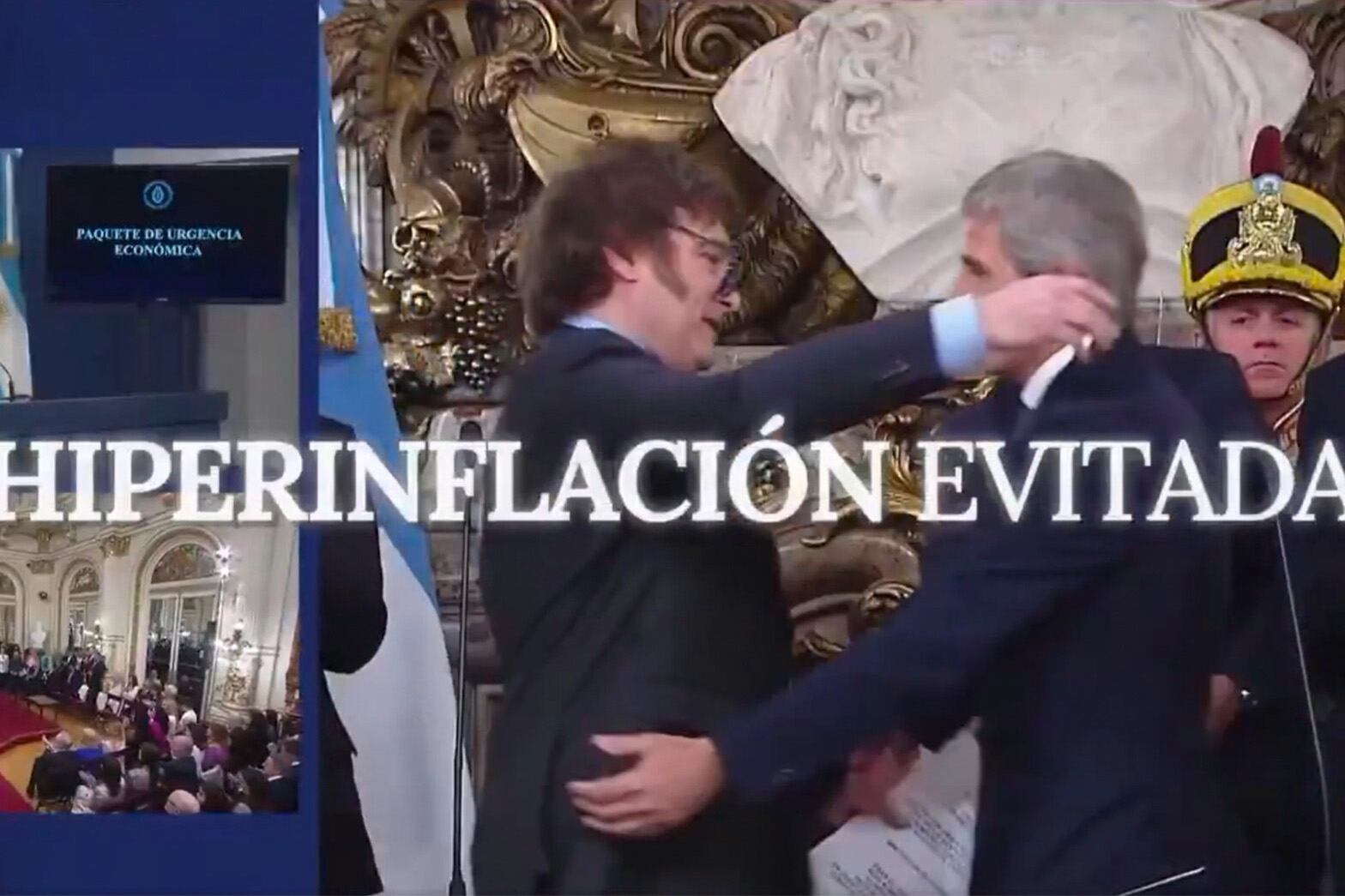 Un pasaje del video que publicó el Gobierno.