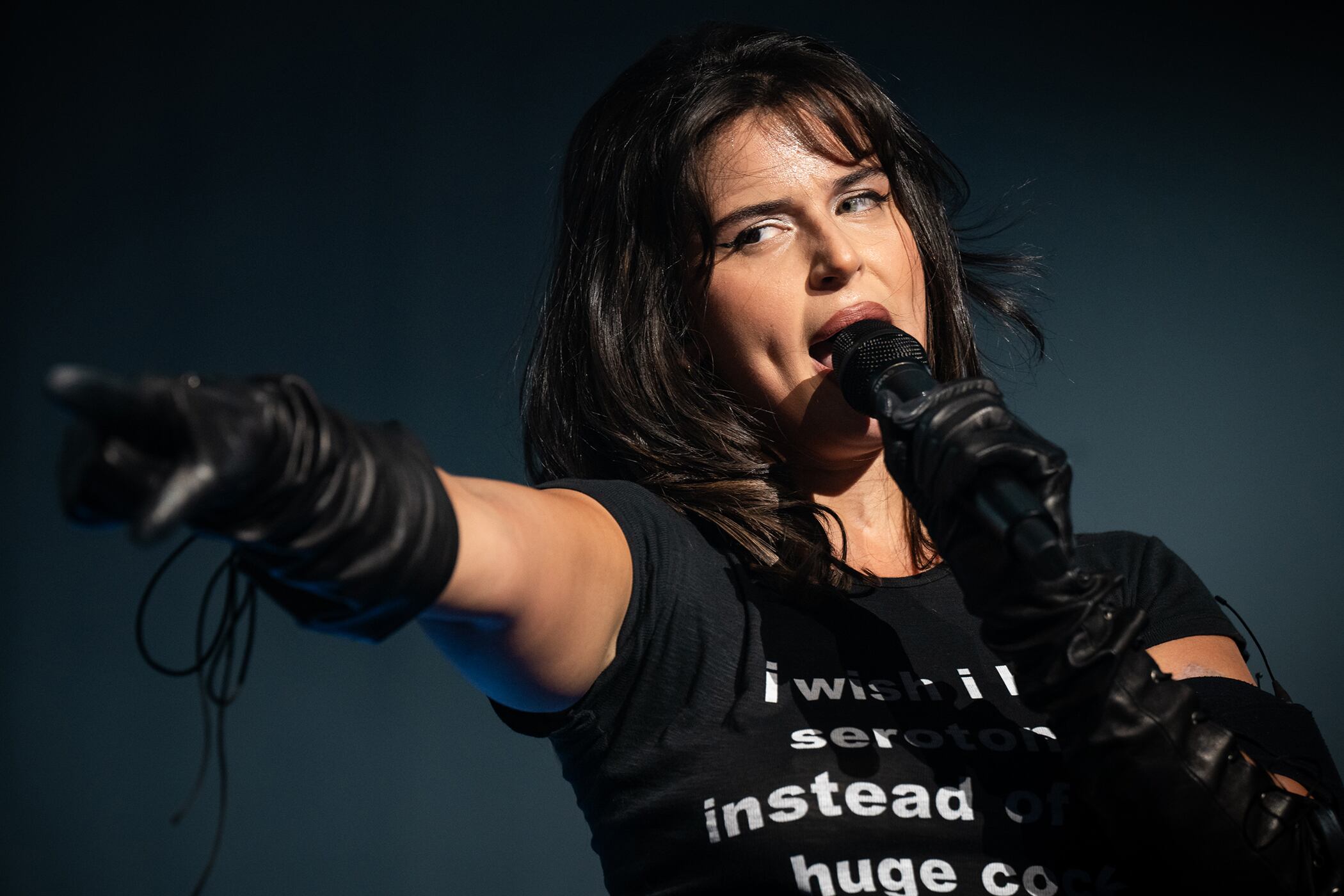 "Estoy en otra estratósfera", confesó Peluso al final del concierto.