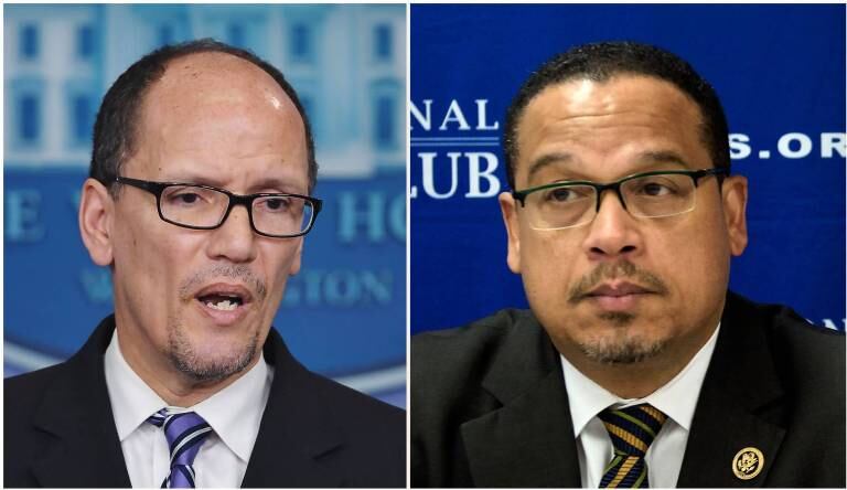 Pérez y Ellison encararon las alternativas de los demócratas en Atlanta. 