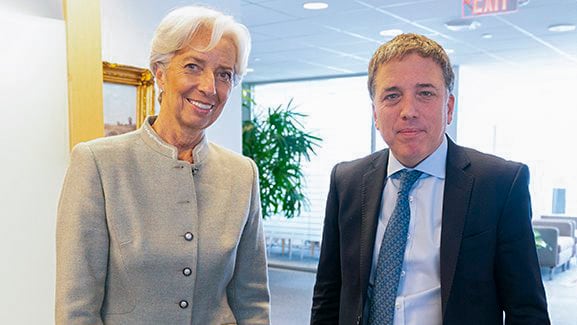 Lagarde y Dujovne. Nuevo encuentro entre la titular del FMI y su leal ministro de Hacienda, antes de aprobar un nuevo desembolso.