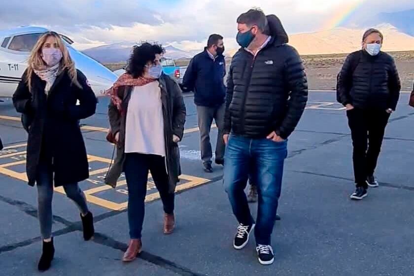 Vizzotti, al llegar hoy a Chubut.